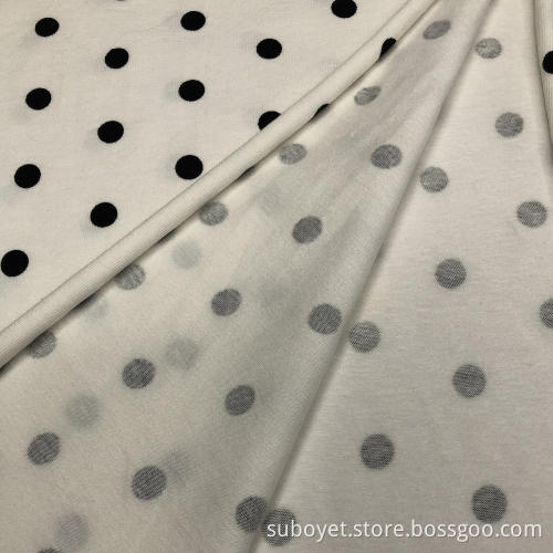 Cotton And Polyester Wave Point Knitting Fabric
